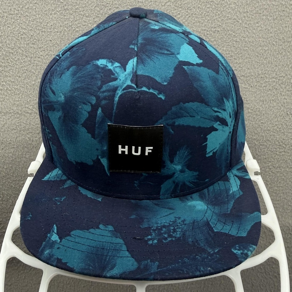 HUF Hat Cap Snap Back Mens One Size Blue Floral Cotton Twill USA Skatewear